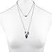 LUX ACCESSORIES Boho Burnish Silver Many Hamsa Evil Eye Charm Layered Necklace