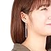 925 Sterling Silver Leaves Long Dangle Drop Earrings Chain for Women Elegant Threader Earrings. Hypoallergenic Statement Earrings.