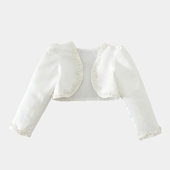 Amazon ボレロ ベビー服 子ども 女の子 フォーマル 発表会 結婚式 長袖 入学式 卒園式 お宮参り 入園式 カーディガン 七五三 キッズ 羽織り ホワイト 100 110 1 130 140 150 160 Lucky Kids カーディガン ボレロ 通販