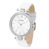 Dictac Women Lady Waterproof Analog Quartz Crystal Dial Clock Leather Wrist Watch ( Model:102401) (White)