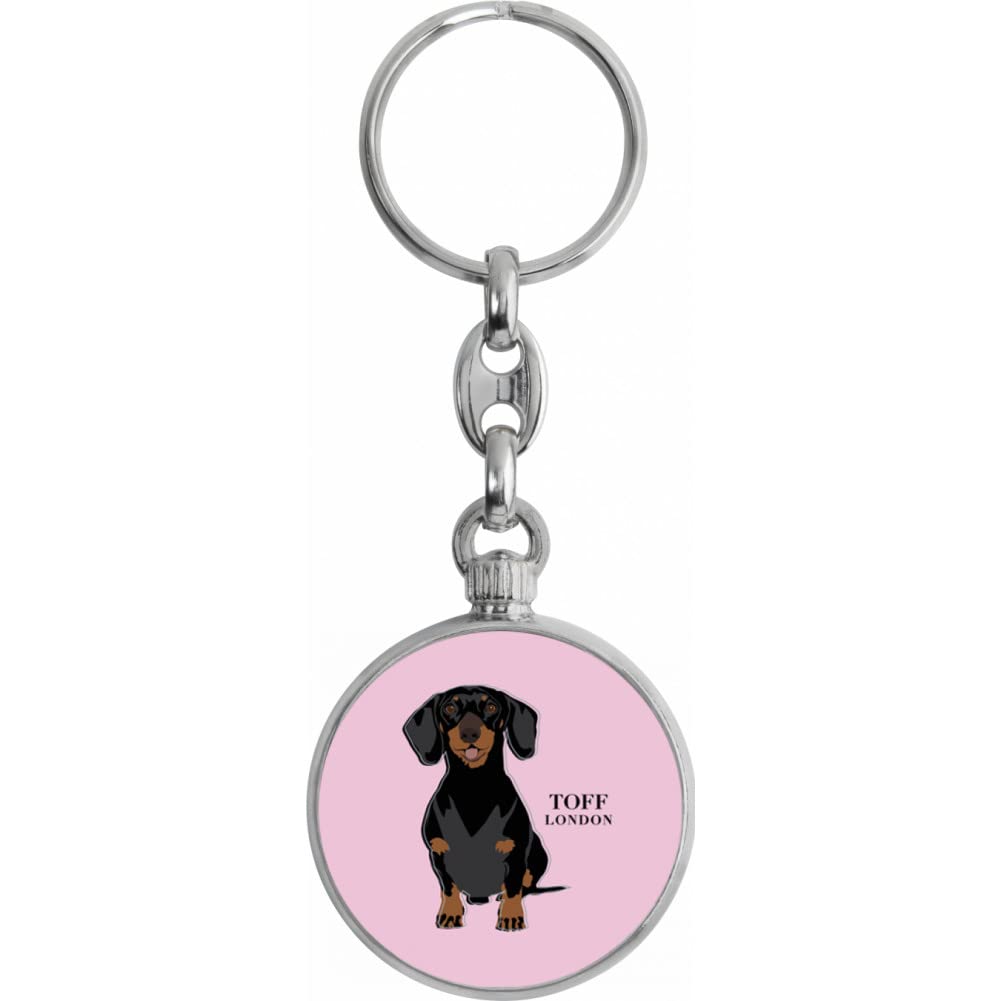 Toff London Black Dachshund Dog Keyring