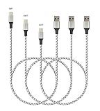 USB Type C Cable 3Pack 3.3ft 6.6ft 10ft Yocihi Type C to USB A Charging Cable Super Speed Nylon Braided USB C Cable Compatible with Galaxy S9/S9+/S8/S8+/More Smartphone and Tablets Silver