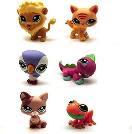 JOCHO Set of Collector's Pack Cat Dog Lion Rabbit Frog LPS Figure 2"