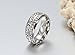 FuZhiBang NL10 Mens Womens 8MM Titanium Stainless Steel High Polished 18K Gold Plated Channel Set Cubic Zirconia CZ Promise Engagement Band Unisex Gold Wedding Ring Comfort Fit, Size 6-13 (7, Silver)