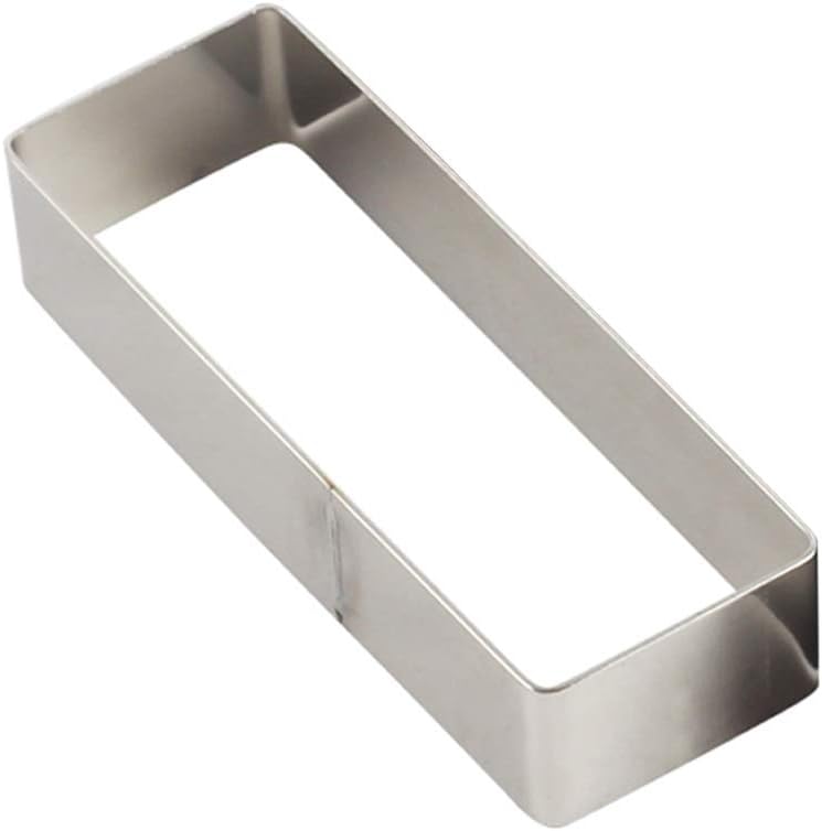 Cake Mold Handmade Kitchen Decor Donut DIY Dessert Flexible Candy Stainless Steel Mousse Baking Tools Rectangular Chocolate(L)