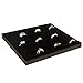 Black Velvet Half Size Jewelry Ring Tufted Display Tray Insert ~ 7 3/4