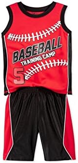 Nanette Boys Baseball 2-Piece Tank Top Set red 2T