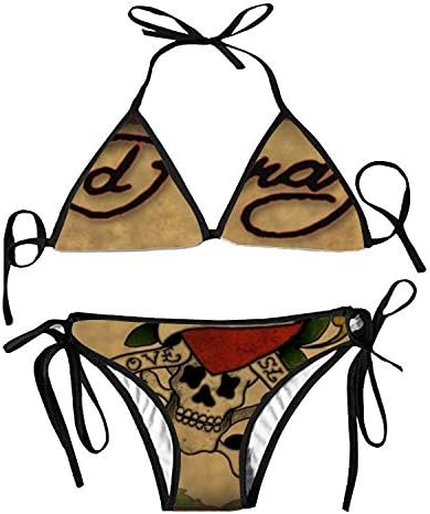 Women's Bathing Suit Adjustable Spaghetti Strap Demon Bikini Set