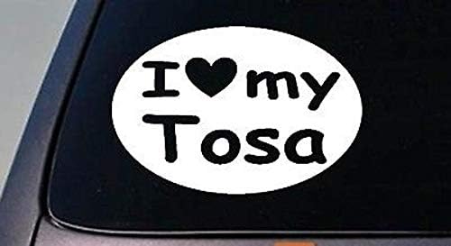 CELYCASY I Love My TOSA Mastiff Japan Japanese Truck Window 6" Sticker Decal