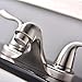 Best Brushed Nickel 2 Handle Brass Lavatory Vessel Bathroom Sink Faucet, Pop Up Lift Not Included.
