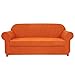 subrtex Stretch Couch Cover Set 1 Piece Sofa Slipcover with A Gift Cushion Cover for 3 Cushion Couch Sofa(Orange,Sofa)