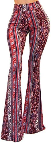 boho stretchy bell bottom pants