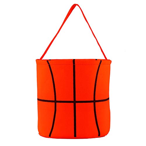 E-FirstFeeling Basketball Basket Easter Basket Easter Hunt Bag for Kids Candy Gift Bucket Tote Christmas Bag (Basketball)