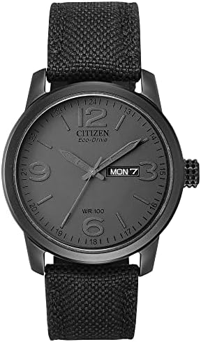 Amazon.com: Citizen Men's Eco-Drive Weekender Watch in Black IP