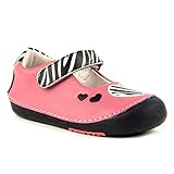 Momo Baby Girls First Walker/Toddler Zebra Hearts Mary Jane Leather Shoes
