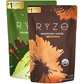 RYZE All Day Energy Bundle, Organic Mushroom Coffee &amp; Matcha, 30 Servings | Medium Roast, 6 Adaptogenic Mushrooms like Lion's Mane, Turkey Tail, Cordyceps &amp; L-Theanine for Focus &amp; Energy Support