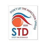 Not My Values STD - Stop The Donald 2020 - Removable Anti Trump Bumper & Window Stickers (1)