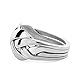 Sterling Silver Unisex Puzzle Ring