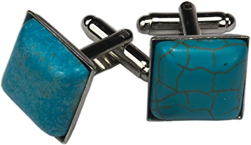 Cuff Link, Unisex Turquoise Cuff Link + FREE GIFT BAG