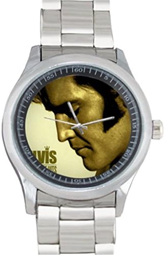 Art Designed Elvis Presley Pattern for 40mm Quartz Analog Stainless Steel Watch Wristwatch