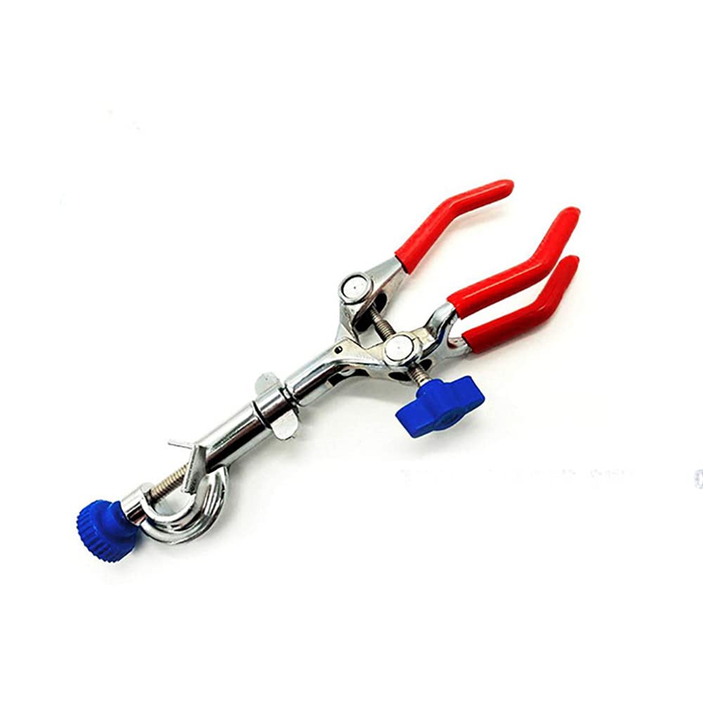 VOANZO 3 Prong Swivel Clamp 3.54" Adjustable Multifunctional experimental claw for Laboratory