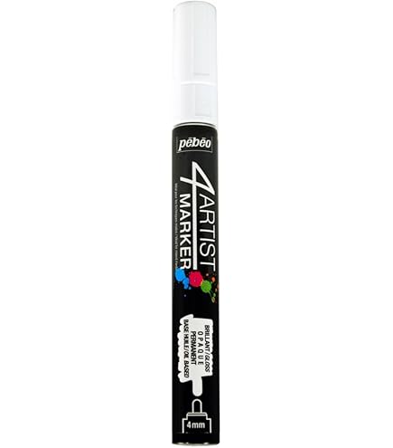 Pebeo Vitrea 160 Marker Frosted - Zitronengelber Glasmalstift, Wasserfest & Spülmaschinengeeignet