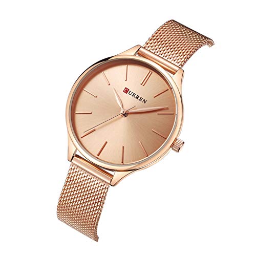 Curren 9024 - Reloj de cuarzo para mujer, analógico, ultrafino, de acero inoxidable, de acero inoxidable, simple, casual, impermeable, para mujer - Imagen 3