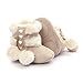 LIVEBOX Infant Toddlers Baby Girls' Soft Sole Anti-Slip Bow Mid Calf Warm Winter Pom Pom Prewalker Snow Boots With Free Gift Socks (M: 6~12 months, Beige)