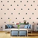 CHRIS Triangle Wall Stickers Vinyl Decal Removable Easy Peel and Stick Wall Vinyl Decal Sticker DIY Decor/Safe on Painted Triangle Black