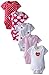 Gerber Baby Girls 5-Pack Short Sleeve Variety Onesies Bodysuits Heart Newborn