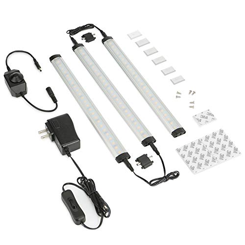 [3 Pack] LED Under Cabinet Lighting Dimmable Under Counter Kitchen Lighting, Warm White, 3000K [AMAZINGCATS]