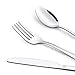 Hippih Food Grade Stainless Steel Flatware 20 Piece Anti-Scald Metal Cutlery Set