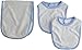 Little Me Baby Boy Newborn Bib and Burp set, White Print, One Size