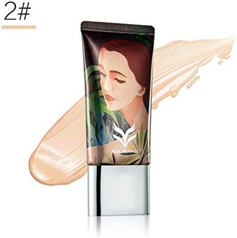 KISSBUTY 3 Color Cream Compact Foundation Flawless Makeup Face Foundation,Waterproof and Long Wearing (#2 Natural Color)