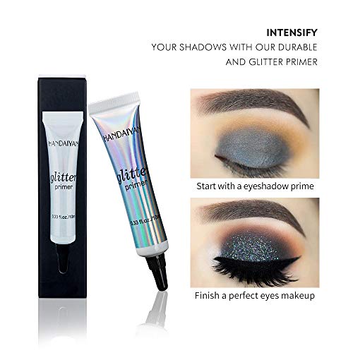 Aviat Foundation Makeup Primer- 10ml Shimmer Glitter Sequined Base For Eyeshadow Primer Natural Eyeshadow Cream Stops Shine, Smooths Skin,