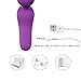 ELECITIZON Cordless Waterproof Mini Wand Massager Extreme Power Vibration Massage for Muscle Aches & Sports Recovery Rechargeable 9X Multi-Speed,Purple