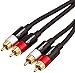 AmazonBasics 2-Male to 2-Male RCA Audio Stereo Subwoofer Cable - 4 Feet primary