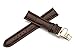 iStrap 20mm Genuine Leather Strap Replacement Watch Band W/ Rose Gold Steel Deployment Clasp Brown
