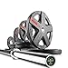 XMark Lumberjack 7' Olympic Bar, Chrome with Black Manganese Phosphate Shaft, 28 mm Grip and 155 lb. XMark Texas Star Olympic Plate Weight Set