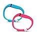Fitbit Flex Bands, Replacement Bands for the Fitbit Flex with Extra Security Clasp, Pink and Light Blue, 2 Pack, Small, by Teak