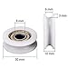 Letool10pcs U groove sliding door wheel 8x30x10mm POM caoted with 608zz bearing roller inner 8mm groove wheel (10)