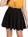 ROMWE Women's Plus Size Stretchy Elastic Waist Flared Casual Mini Skater Skirt Black 2X Plus