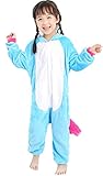 BELIFECOS Flannel Blue Children Unicorn Cosplay