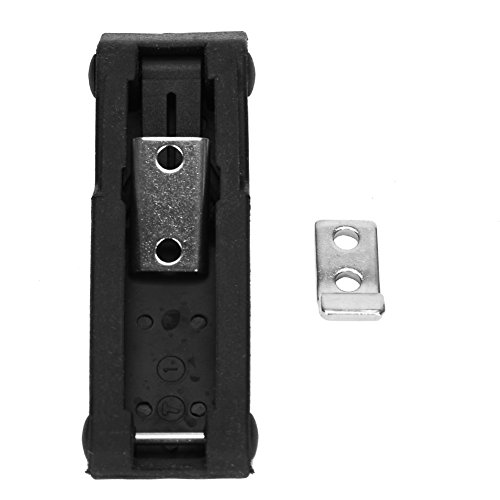 Hardtech1 2pcs Flexible Soft Black Rubber Draw Latch Over Center thermoplastic elastomer Boat Latch with Concealed Keeper for Cooler, Boat Compartment,Cargo Box