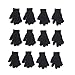 FoMann Unisex Children Warm Magic Gloves Toddler Winter Baby Girls Knit, 2 To 6 Years Old, Black, Pack of 12