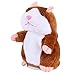 Forart Lovely Talking Hamster Toys Repeats What You Say Plush Buddy Mouse for Children Gift