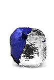The Original Magic Sequin Fidget Pillow - Royal Blue & Silver Circle - Fidget Toy for Relaxing Therapy Increase Focus for Adults and Children Helps with stress ADHD ADD Autism by Little Monkey 8C