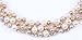 QIYUN.Z Multi-Row Strand Pearl Beaded Torsade Bib Choker Collar Necklace Earrings Set