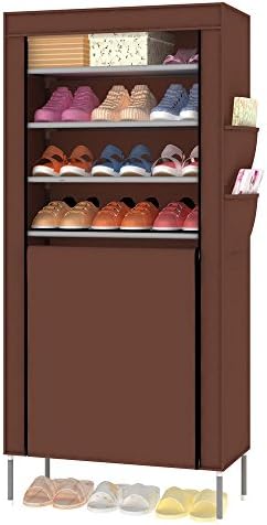 Mow-Wow Shoes Shelves with Roller Curtain Christmas Gift Popular Multilayer Shoe Rack Portable Shoe Storage Organizer with Shelves Multilayer Sturady Durable Construction Stroage Shoe Shelves