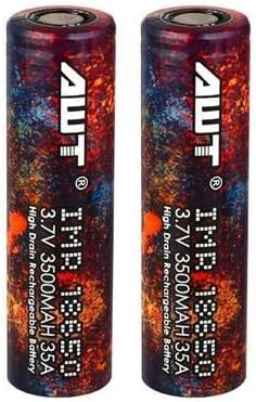 Original AWT 3500mah 35A Rechargeable High Drain Li-ion Flat Top Batteries (2 Pcs)